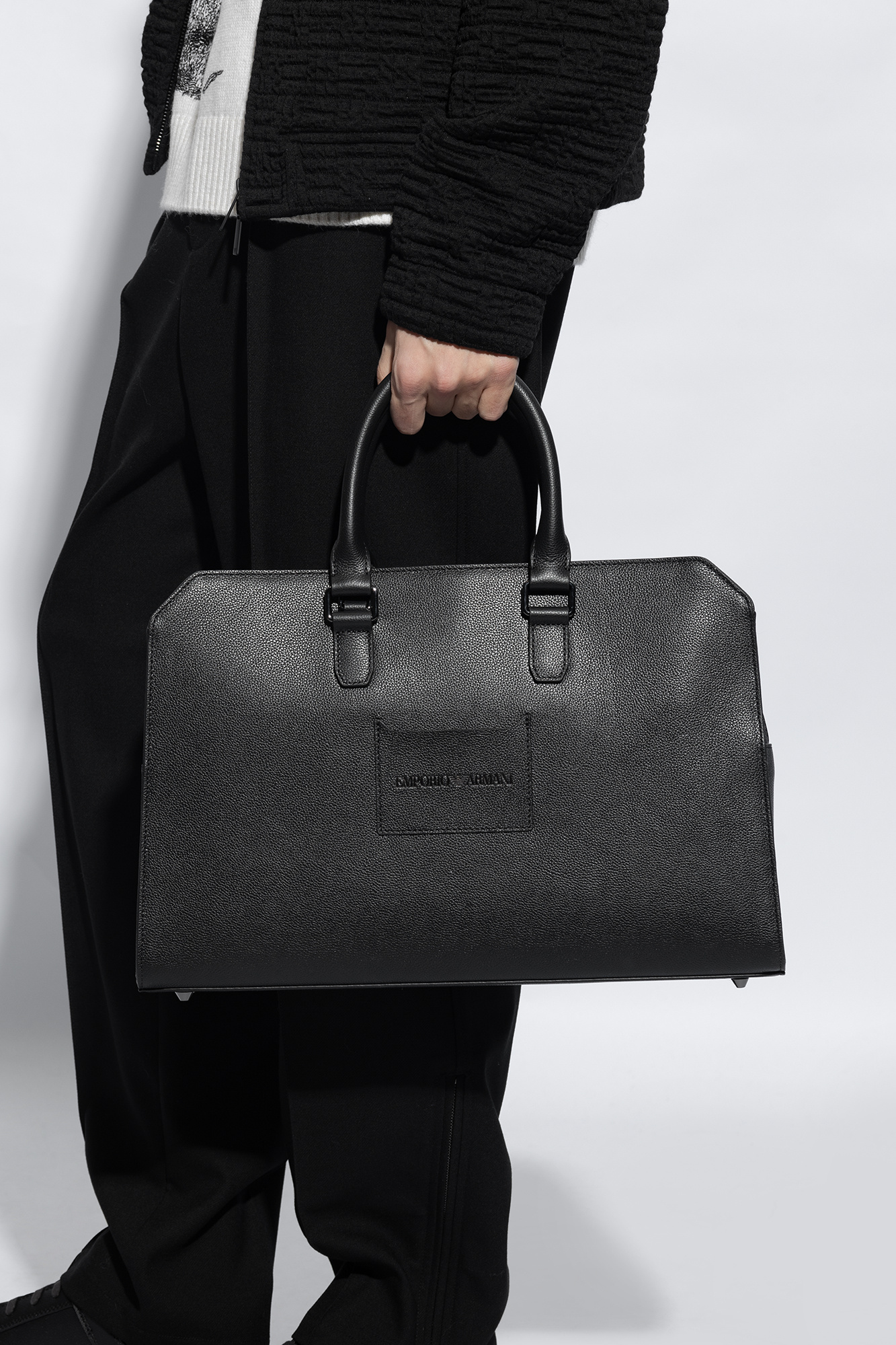 Armani cheap leather briefcase